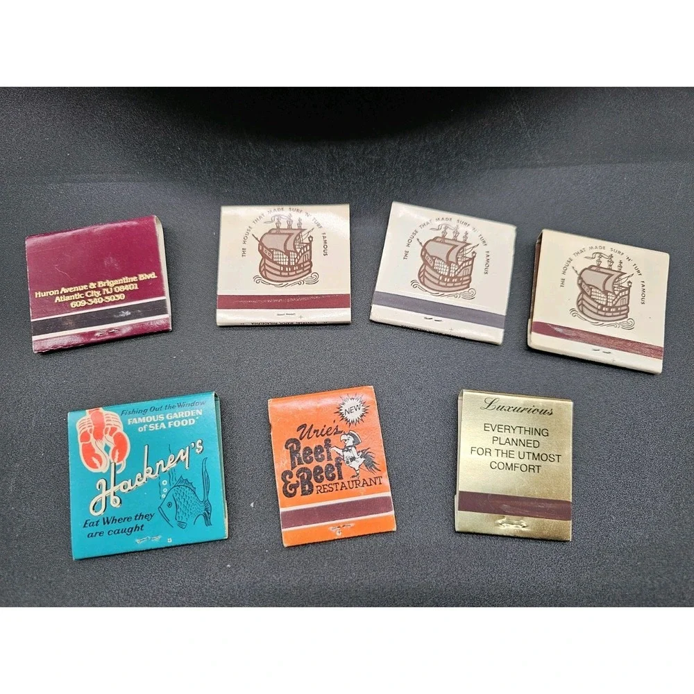 Vintage‎ Lot Of South Jersey Matchbooks Restaurants & Motel